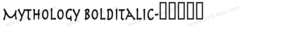 Mythology BoldItalic字体转换
